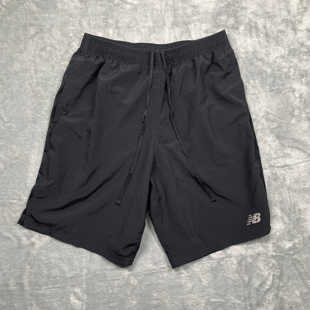 New Balance Athletic Shorts Mens Small Black Drawstring Running Gym Training